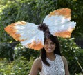Mujer con pamela en las carreras de ascot 2015