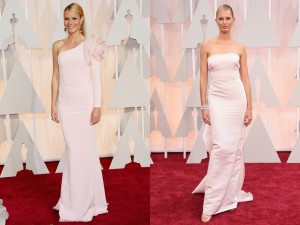 famosas de rosa palo en los Premios Oscar 2015 