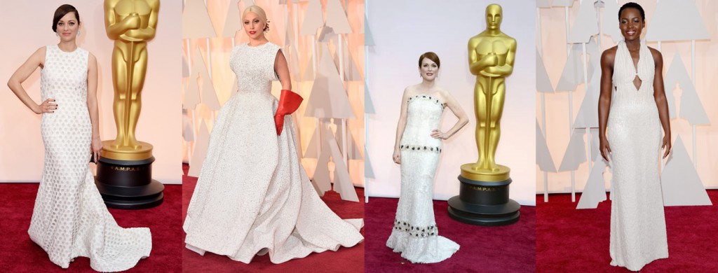 Famosas vestidas de blanco en la gala de los Premios Oscar 2015 